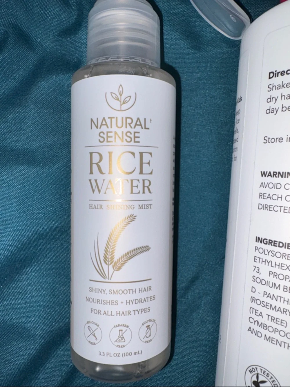3-Natural Sense-Rosemary Hair Protection Spray Kids, Rice Water & Rosemary Bioti